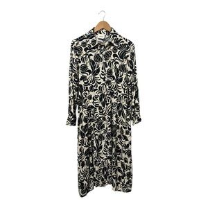 Dixie Shirt Dress Blue Paisley Size Small Women's Maxi Long Modest Button Front